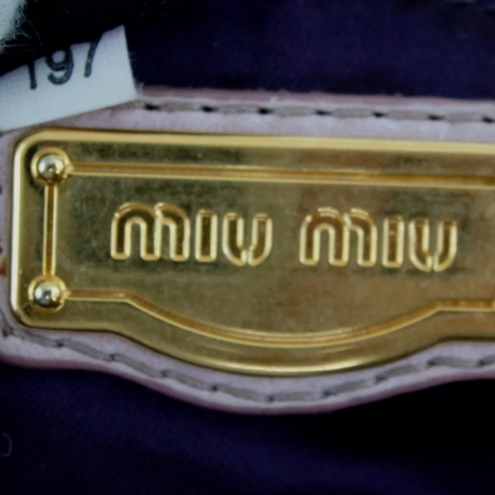 Authentic Miu Miu 197 2-Way Logo Hardware Handbag - image 6